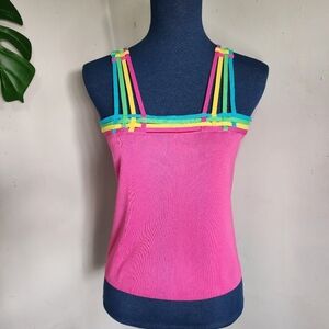 Vintage Ziani Couture Knit Pink Camisole Sweater